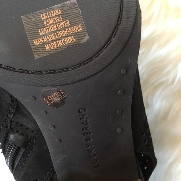 Lucky brand lizara perforated Blockheel sandal9.5 - Picture 4 of 4